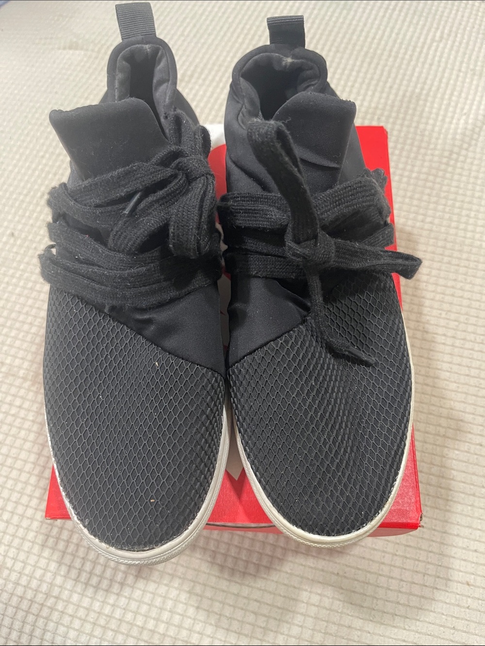 Brash Black Athletic Slip-On Sneakers